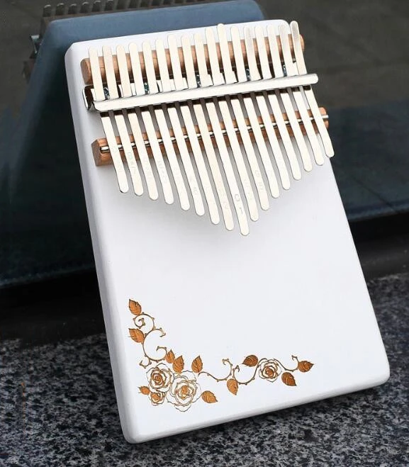 Портативный калимба белый «пианино для больших пальцев» 17 звуковая карта настройки звука начинающих инструмент ввода пианино