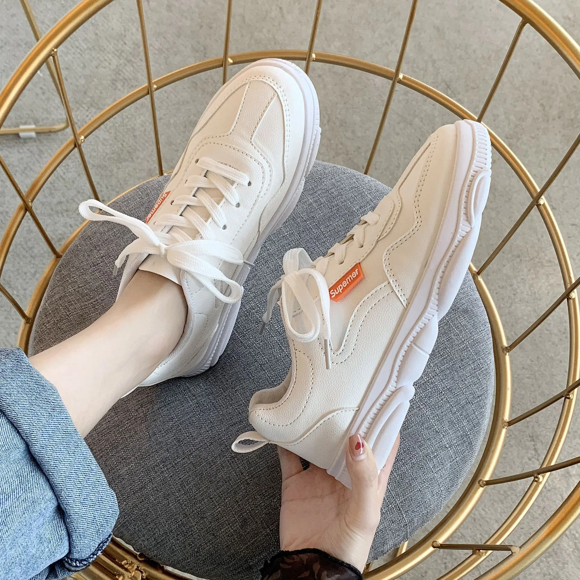 

women shoes bear shoes Daddy Shoes womens tide shoes new wild students breathable sneakers white shoes