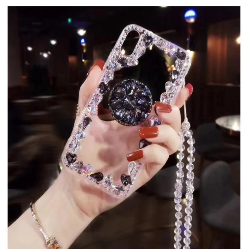 Роскошный сверкающий Алмазный чехол для телефона iphone11 11pro 11promax с браслетом Для