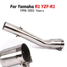 Для YAMAHA R1 YZF-R1 1998 1999 2000 2001 2002 2003 мотоциклетная выхлопная труба глушитель переднее соединение средней трубы
