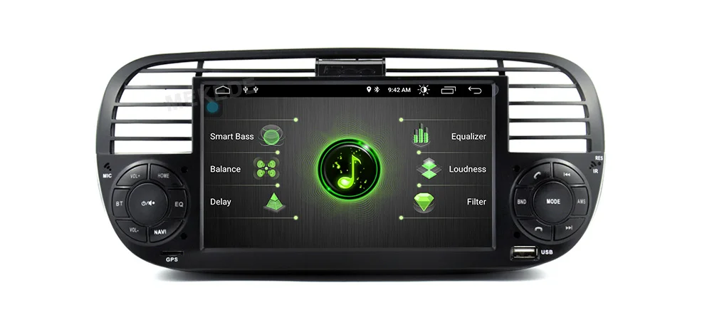 Flash Deal 2G RAM Android 9.0 Car DVD Player Multimedia For FIAT 500 GPS Navigation Audio 4G Wifi DAB+BT TPMS 25