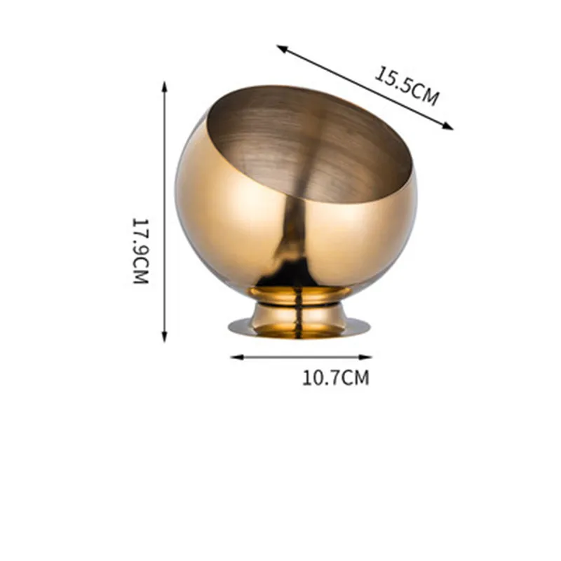 Gold golden Stainless steel storage bowl KTV tray Bowls Salt Container Storage Bottle Storage Jar Seasoning Candy Soy Sauce dish - Цвет: 11