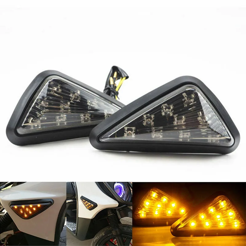 2x Motorcycle Flush Mount LED Turn Signals Indicators Blinker Light Amber US