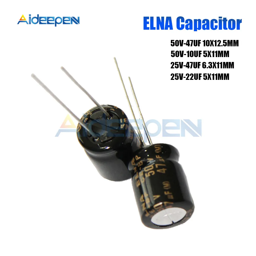 

10PCS Original ELNA Audio Capacitor RBD 25V 50V 10UF 22UF 47UF Capacitance Aluminum Non-polar Electrolytic Capacitor