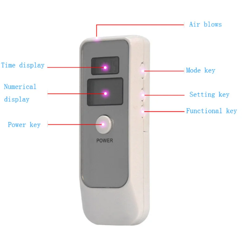 Полупроводниковый спиртовой датчик Алкотестер Цифровой детектор Алкотестер полицейский Алкотестер Backlig