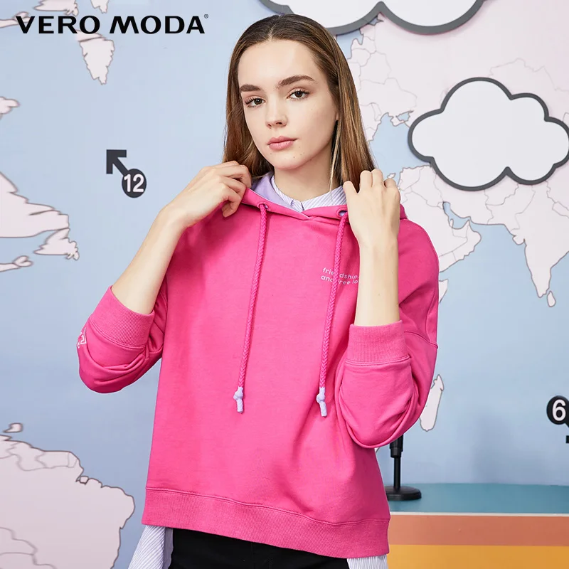 Женский контрастный пуловер с буквенным принтом Vero Moda Толстовки | 319333522|Толстовки