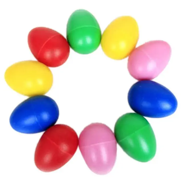10 Pack Plastic Percussion Musical Instrument Toys Egg Maracas Shakers 2