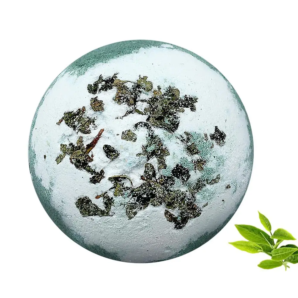 

VIBRANT GLAMOUR Organic Bath Salt Green Tea Deep Sea Bath Salt Body Essential Oil Bath Ball Natural Bubble Bath Bombs Ball Hot