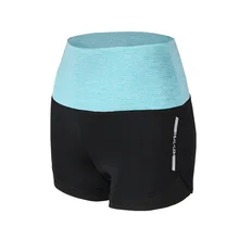 Женские летние лоскутные шорты с высокой талией для йоги, облегающие удобные спортивные шорты для бега, фитнеса, пуш-ап, облегающие шорты для тренировок