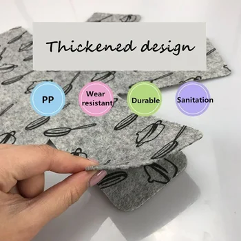 

6pcs Pot & Pan Protectors Gray Print Premium Divider Pads to Prevent Scratching Separate & Protect Surfaces Kitchen Tools