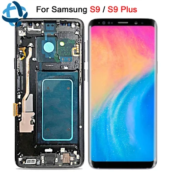 

SUPER AMOLED for SAMSUNG Galaxy S9 Plus LCD Touch Screen Digitizer Assembly with Frame S9+ S9 LCD G960 G965 Replacement