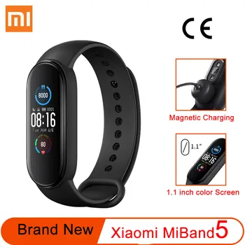 

Xiaomi Mi Band 5 Original Smart Bracelet AMOLED Screen Miband 5 Smart band Fitness Tracker Bluetooth Sport Waterproof Smart Band