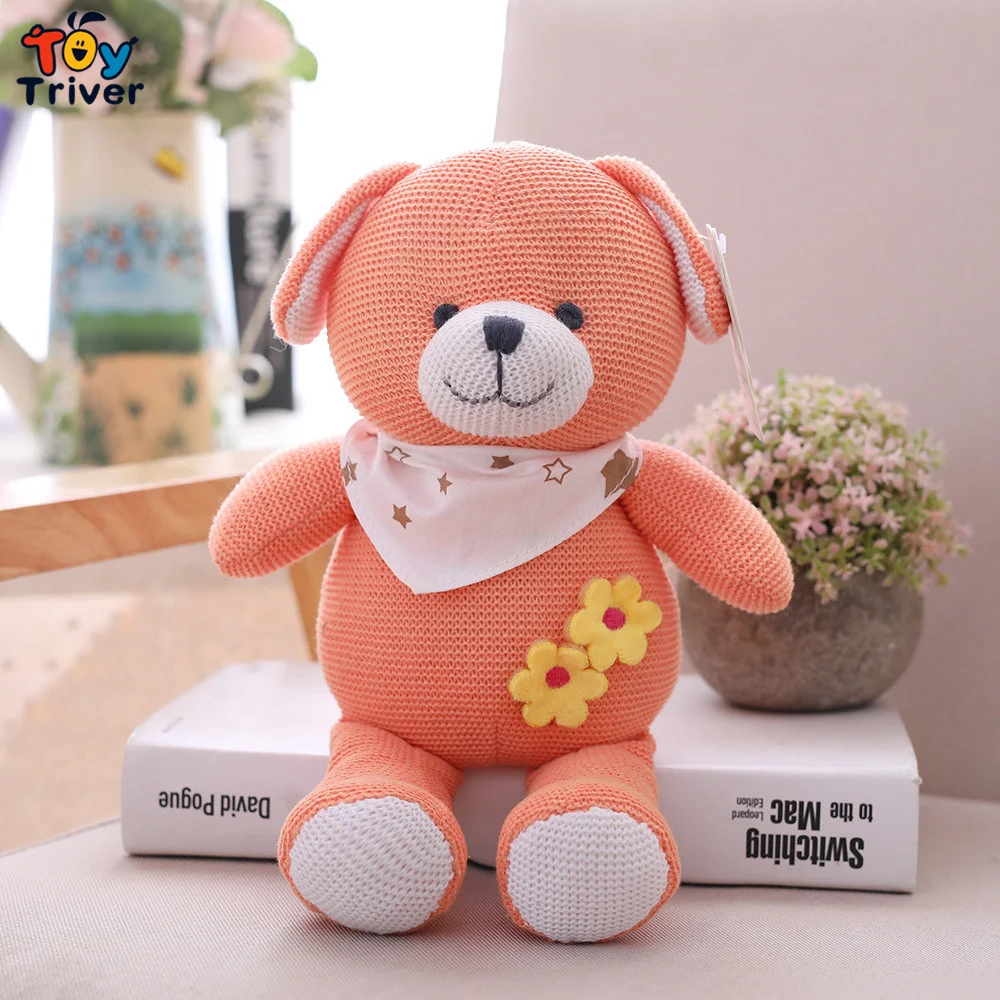Kawaii Кролик, собака, медведь ручной работы, вязаная плюшевая игрушка, вязаные куклы, детские игрушки для девочек и мальчиков, подарок на день рождения, украшение