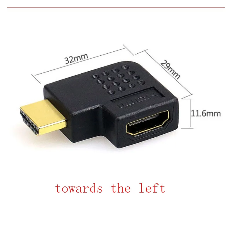 J&D Lot 4 Adaptateurs HDMI Coudés 90° Et 270° Mâle Vers Femelle - Connecteurs Plaqué Or Pour Installation Serrée