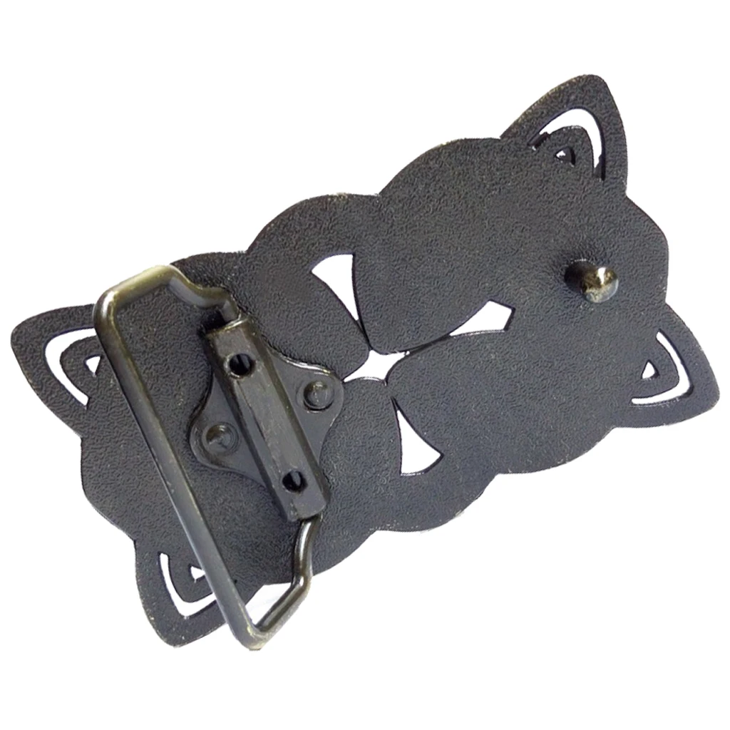 Rectangle Irish  Cross and Knot Vintage Leather Belt Buckle Bronze