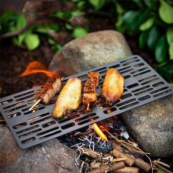 

Grill Barbecue Net Heat-resistant Camping Outdoor Grill Net with High Strength Sturdy Portable Titanium Charcoal BBQ Grill Mesh