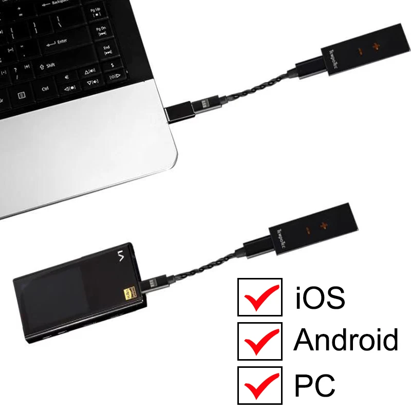 Усилитель для наушников TempoTec Sonata HD PRO Тип C до 3 5 мм DSD256 Android/iOS/ПК адаптер