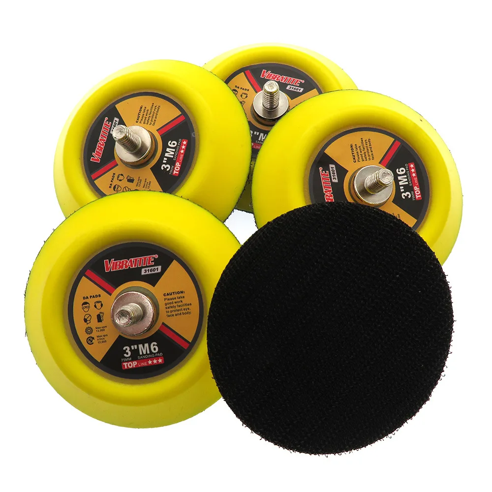 

Vibratite 3-Inch Pneumatic Disc 75mm Tray Cashmere Sand Paper \N Self-Adhesive Polishing Chassis Sucker Grinding Disc M6