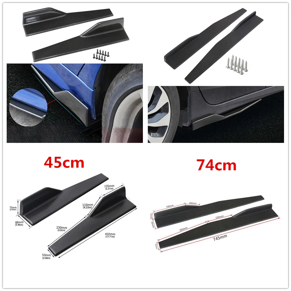 Car Body Side Skirt Rocker Splitters Winglet Wings Bumper for Jeep Renegade Cherokee Wrangler Compass Patriot Santafe i20 i30 | Автомобили