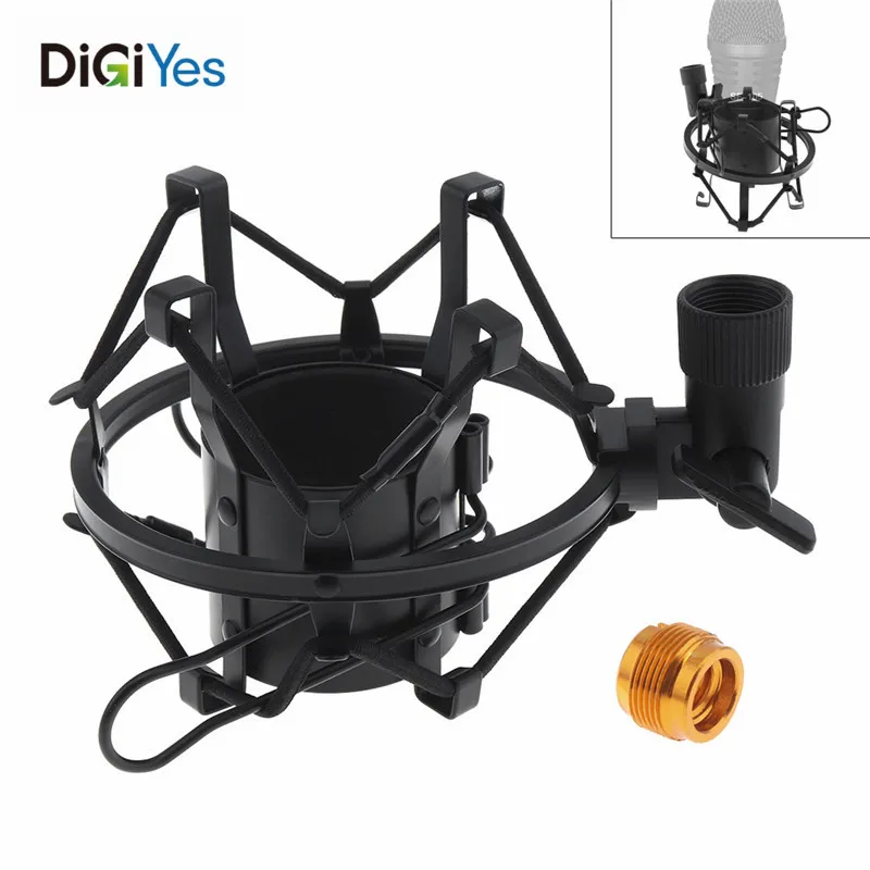 

Metal Recording Studio Clip Spider Microphone Stand Shock Mount with Copper Transfer for Computer Condenser Mic Multifunction