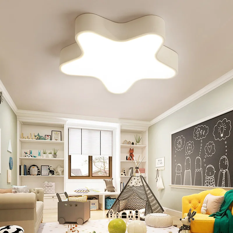 Светодиодный пентагональный светильник для спальни, офиса, кабинета, кафе, необычный светодиодный потолочный светильник для детской комнаты, 24 Вт, теплый/белый свет