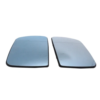 

2Pcs Car Wing Door Heated Rear View Mirror Glass Blue Left & Right For-BMW X5 E53 1999-2006