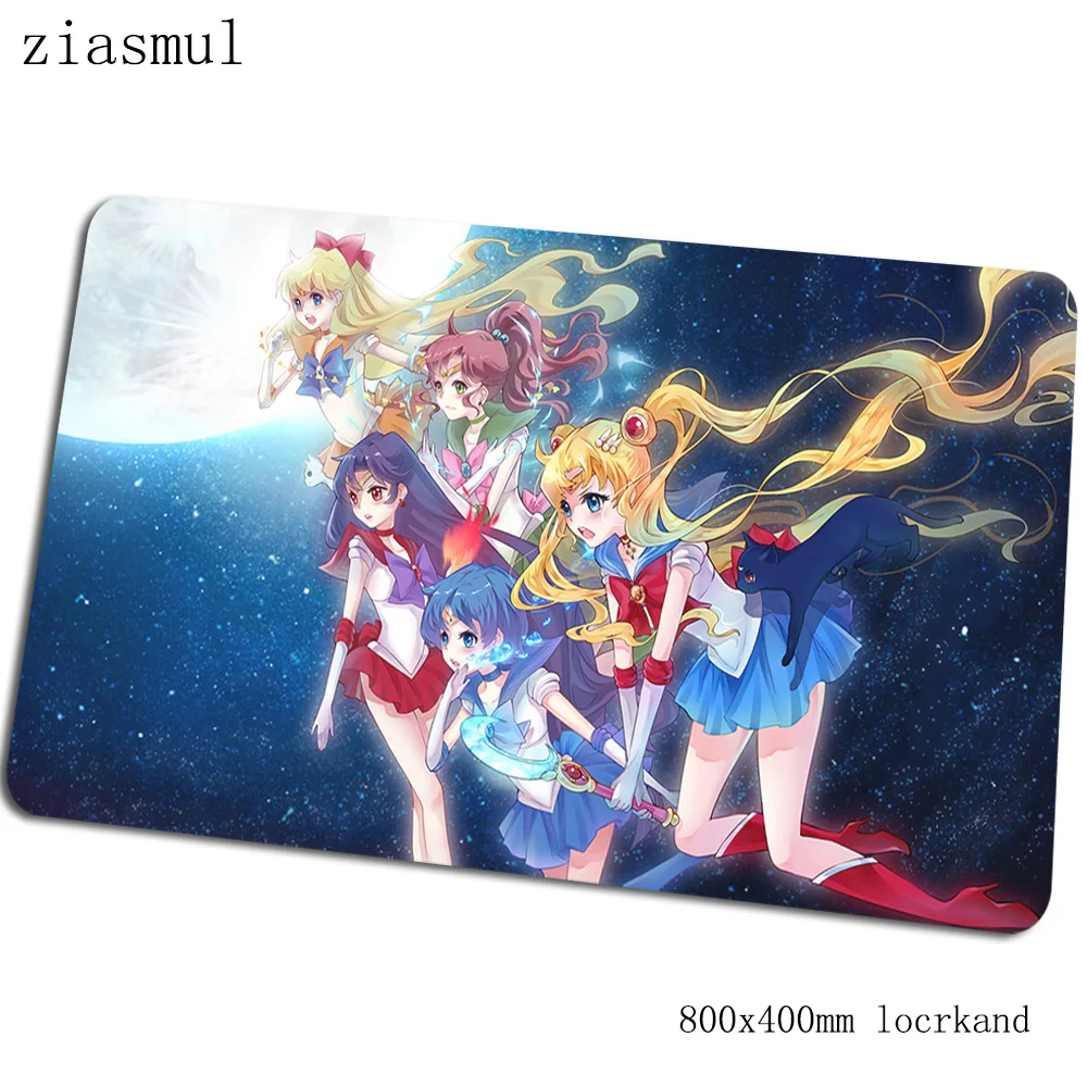 Коврик для мыши sailor moon 800x400x3 мм коврики Kawaii компьютерный Коврик Для Мыши игровые аксессуары xl большие игровые коврики и чехлы игры pc gamer - Цвет: Size 800x400x3mm