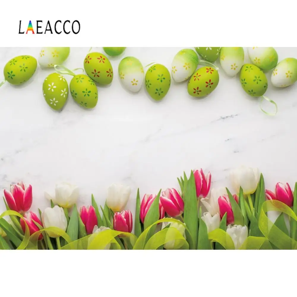 

Laeacco Marble Backdrops For Photography Spring Flowers Easter Eggs Baby Newborn Portrait Photography Background Photo Studio