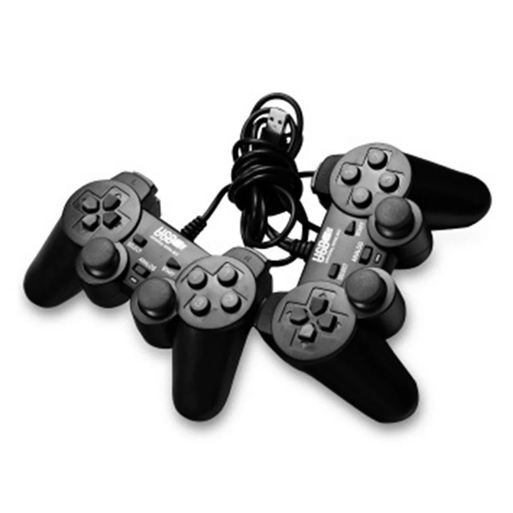 2 шт. USB проводной контроллер для компьютерных игр геймпад шок Вибрационный джойстик игровой коврик Джойстик контроллер для ПК компьютер ноутбук игра в игры