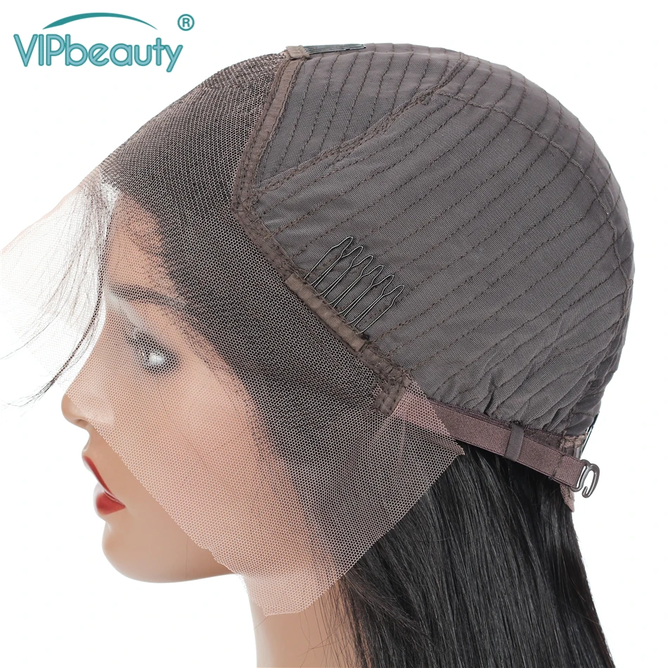 Vipbeauty 150%, парики из человеческих волос на кружеве, предварительно выщипанные с детскими волосами, длинные прямые волосы, бразильские парики Remy