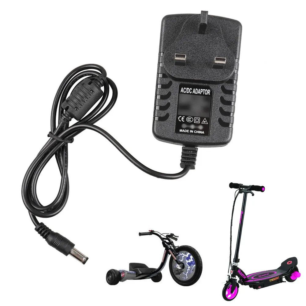 ePunk XLR8R Electric Scream Machine 71” Cable Compatible with Razor Power Core E90 Electric Scooter Power Supply Adapter UL Listed LotFancy 12V 1A Battery Charger Kids Ride On Car 