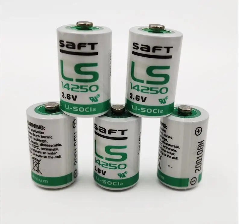 

12pcs/lot SAFT LS14250 AA 3.6V 900mAh Thionyl Chloride Low Self-Discharge Battery PLC Industrial Lithium Batteries LS 14250