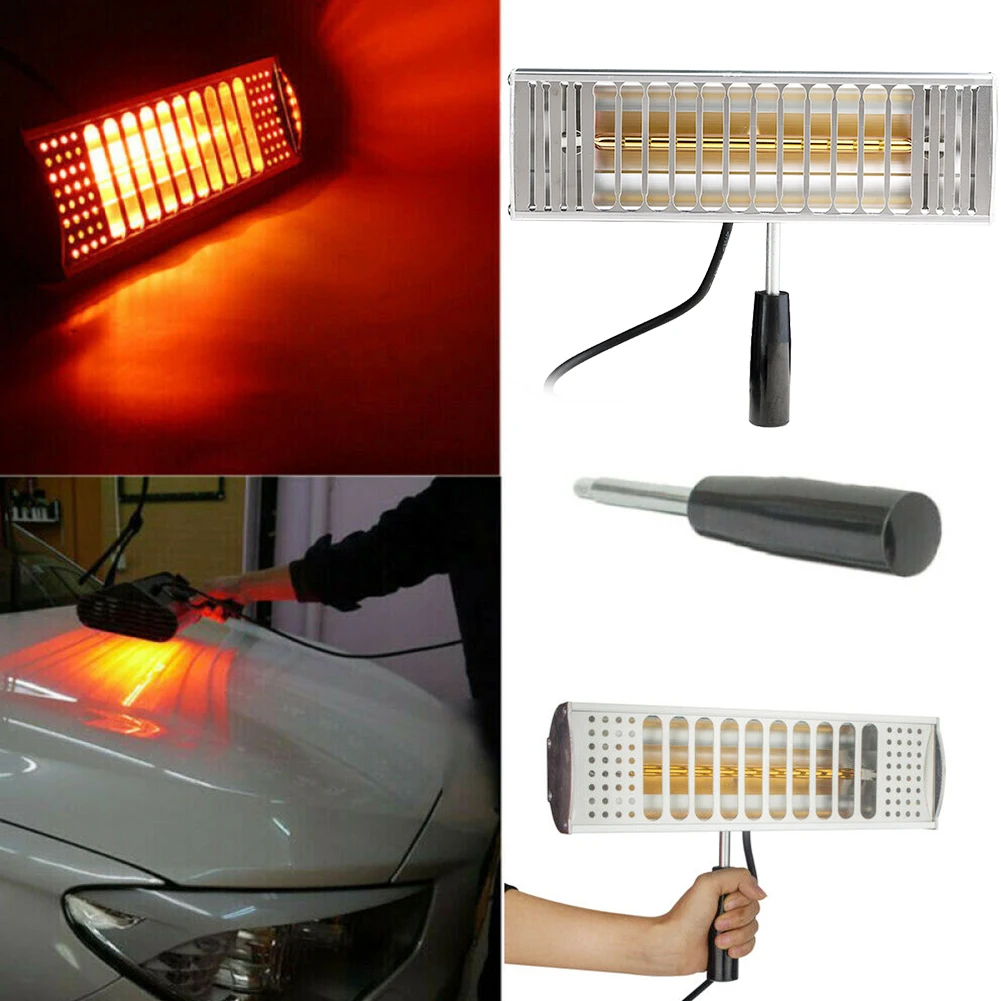

1000W Drying Portable Exhaust Infrared Heating Car Body Paint Curing Lamp Baking Handheld Auto Filter Solar Film Repair Spray