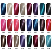 8 мл кошачий глаз Блестящий блестящий гель для ногтей волшебный Маникюр Сильный магнитный эффект замочить от УФ светодиодный гель лак