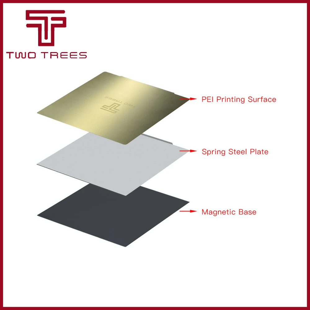 220/235/310x310mm Removal Spring Steel PEI Sheet Pre-Applied pei Flex Magnetic Base for CR10 3d Sapphire Printer Hotbed Sticker