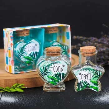 

Set "Home sweet home", jars for storing salt, 100 ml and pepper, 80 ml