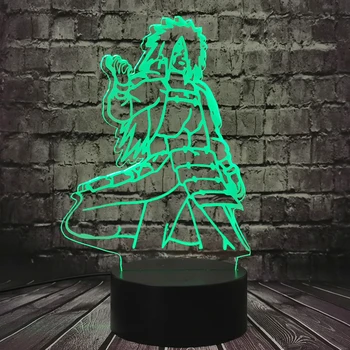 

3D Optical Uchiha Madara Night Light Naruto Shikamaru Cartoon LED LIght room Table Lamp Sleep Decor Light Holiday Toy For Kid
