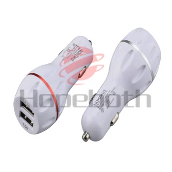 شراء 1000 قطعة موضة جديدة المزدوج منافذ Usb 3.1A LED الضوء الأزرق السيارات السلطة Adpater شاحن سيارة الذكية الهاتف المحمول لتحديد المواقع MP4 اللوحي شحن