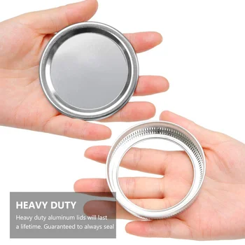 

24pcs Mason Jar Lid Tinplate Split Seal Lid Household Bottle Cover (Width 86 MM)