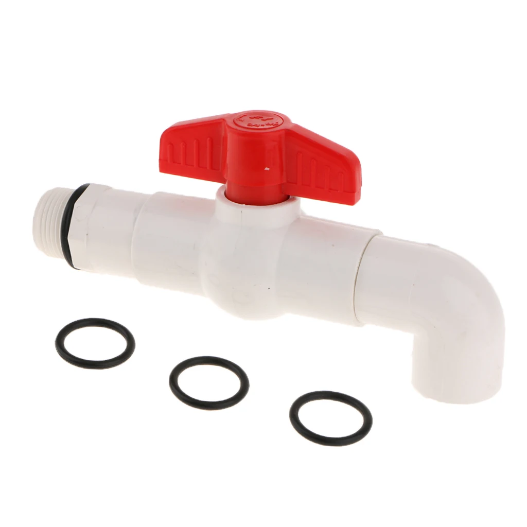 25mm Outlet Plastic Drum Barrel Spigot Faucet Taps for Water 90 Degree DN20 (3/4inch) Connection