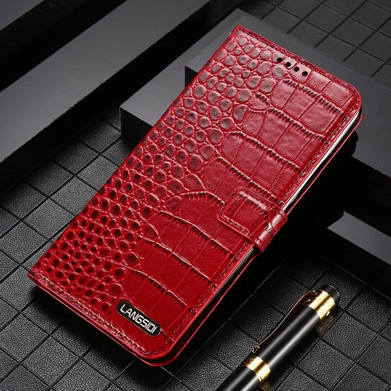 Genuine Leather Card Slot Holder Strap phone Flip case for Oneplus 7T 7 Pro 6 6T 1