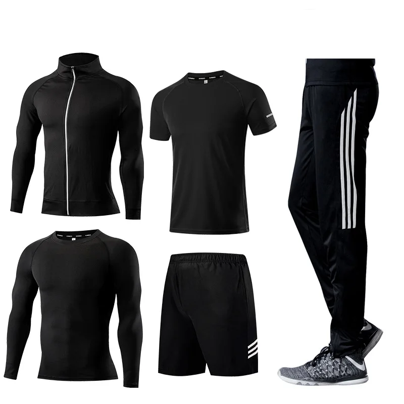 Light Green Спортивный комплект, колготки, мужской тренировочный костюм для спортзала, костюм для фитнеса, набор для бега, Быстросохнущий летний баскетбольный инвентарь - Color: Light Green