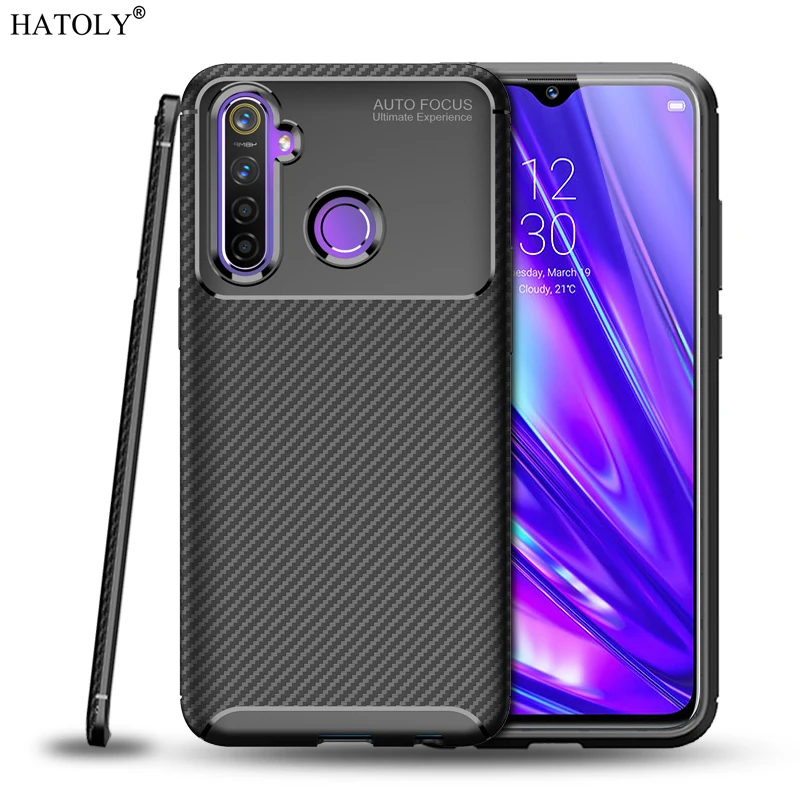 Чехол для Oppo Realme 5 роскошный мягкий силиконовый бампер из ТПУ матовая задняя