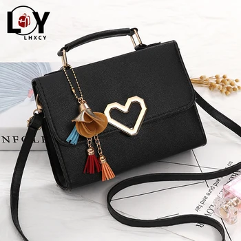 

Pu Leather Clamshell Small Square Bag Women Crossbody Small Ornaments Fashion Shoulder Bags Love Shape Lock Shopper Handbag 2020