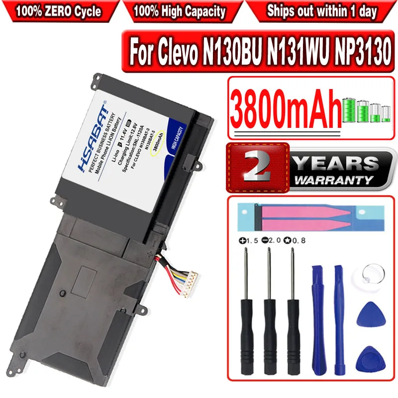 K KYUER Laptop Akku N130BAT-3 - 11,4V 3100mAh Für Clevo Und Tuxedo Notebooks