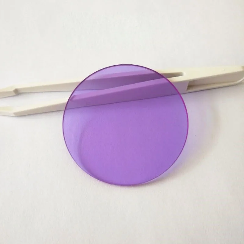 Lavender Optical Filter QB28 50*2.0mm Protective Glass Sheet for Lamp Industrial Gas Refining Observation Flame