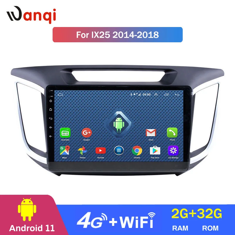 Автомобильная Мультимедийная система Wanqi мультимедийный видеоплеер с GPS Android 11
