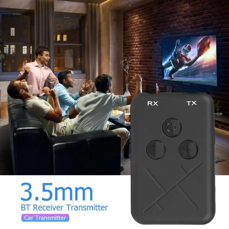 3.5mm Stereo Car Bluetooth Adapter Receiver Headphone Phone Wireless Transmitter Unilateral Channel Short Press Play Pause