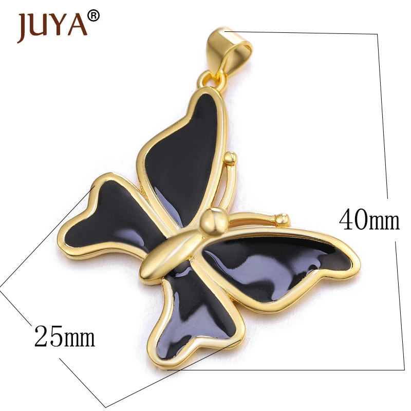 JUYA новые модные стильные милые эмалированные Цветы/Крест/бабочка/подвеска в форме сердца трендовые Подвески для изготовления ювелирных изделий