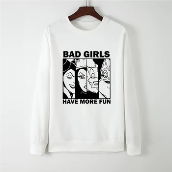 

Maleficent Round Collar Sweatshirt Funny Vogue Casual Loose Hoodies Gothic Oversize sudadera mujer Punk Hatless Autumn Winter